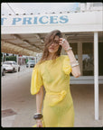 ANITA MIDI DRESS SILK CHIFFON SUN YELLOW