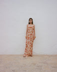 GALERA MAXI DRESS SILK CHIFFON LA ROSA