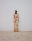 PAREO MAXI DRESS SILK CHIFFON LA ROSA