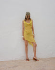 ARENA MINI DRESS SILK CHIFFON SUN YELLOW - De La Vali