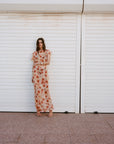 PAREO MAXI DRESS SILK CHIFFON LA ROSA