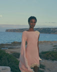 VETA MINI DRESS IN PINK CREPE DE CHINE - De La Vali