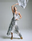 MISTICA MIDI DRESS IN ZEBRA PRINT GEORGETTE - De La Vali