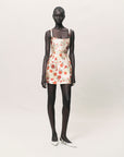 LOLA MINI DRESS IN IVORY & RED FLOR DE AMOR