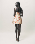 LOLA MINI DRESS IN IVORY & RED FLOR DE AMOR