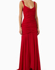 PERDITA MAXI DRESS IN SCARLET
