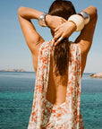 FORMENTERA MAXI DRESS IN CACHEMIRA PRINT VISCOSE GEORGETTE - De La Vali