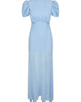 AGUA MAXI DRESS IN LIGHT BLUE CRINKLE CHIFFON - De La Vali