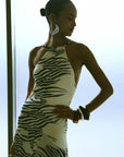 ARTEMIS MIDI DRESS IN ZEBRA PRINT JERSEY - De La Vali