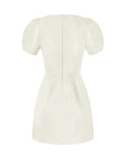 CANNOLI MINI DRESS IN IVORY TWILL
