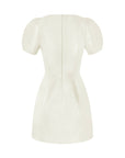 CANNOLI MINI DRESS IN IVORY TWILL - De La Vali
