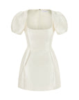 CANNOLI MINI DRESS IN IVORY TWILL