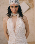 BONITA HEAD SCARF IN WHITE LACE - De La Vali