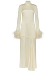 COSMOPOLITAN MAXI DRESS IN IVORY SILK SATIN (MADE TO ORDER)