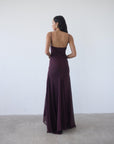 ATTICA MAXI DRESS IN EARTH SILK CHIFFON - De La Vali