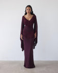 CRISTAL MAXI DRESS IN EARTH CHIFFON