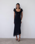 EDEN MIDI DRESS IN BLACK LACE