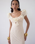 EDEN MIDI DRESS IN CREAM LACE