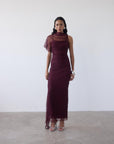 LUCHO MAXI DRESS IN EARTH LACE - De La Vali