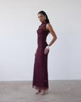 LUCHO MAXI DRESS IN EARTH LACE - De La Vali