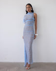LUCHO MAXI DRESS IN SKY LACE - De La Vali