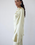 ONDAS MAXI DRESS IN SAND SILK SATIN