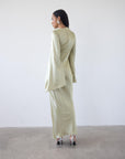 ONDAS MAXI DRESS IN SAND SILK SATIN