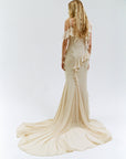 OPHELIA MAXI DRES IN ANTIQUE VISCOSE GEORGETTE - De La Vali