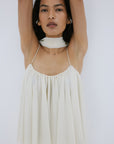 AGAPITO TOP IN CREAM POLY CHIFFON - De La Vali