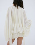 MAITE MINI DRESS IN IVORY CHIFFON - De La Vali