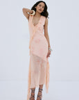 BAILA MIDI DRESS IN ROSA PALO PINK VISCOSE GEORGETTE - De La Vali
