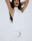 VIDA MINI DRESS IN IVORY SPANDEX JERSEY - De La Vali