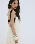 CARMELA MAXI DRESS IN CREAM VISCOSE GEORGETTE - De La Vali