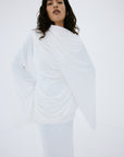 PERISA MAXI DRESS IN IVORY SPANDEX JERSEY - De La Vali