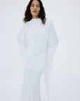 PERISA MAXI DRESS IN IVORY SPANDEX JERSEY - De La Vali