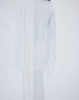 PERISA MAXI DRESS IN IVORY SPANDEX JERSEY - De La Vali