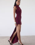 RAVENNA MINI DRESS IN EARTH SPANDEX JERSEY