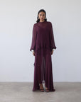 TERRAN MAXI DRESS IN EARTH GEORGETTE CHIFFON - De La Vali