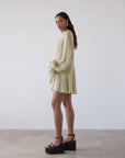 TERRAN MINI DRESS IN SAND GEORGETTE CHIFFON