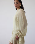 TERRAN MINI DRESS IN SAND GEORGETTE CHIFFON