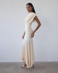 VASUDHA MIDI DRESS IN CREAM JERSEY