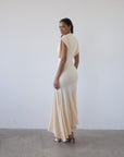 VASUDHA MIDI DRESS IN CREAM JERSEY