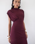 VASUDHA MIDI DRESS IN EARTH JERSEY
