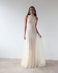 FOEHN MAXI DRESS IN CREAM LACE