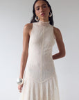 FOEHN MAXI DRESS IN CREAM LACE - De La Vali