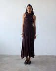 CYCLONE MIDI DRESS IN CEDAR JERSEY