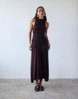 CYCLONE MIDI DRESS IN CEDAR JERSEY