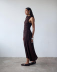 CYCLONE MIDI DRESS IN CEDAR JERSEY