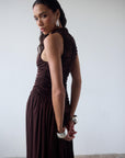CYCLONE MIDI DRESS IN CEDAR JERSEY