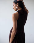 CYCLONE MIDI DRESS IN CEDAR JERSEY